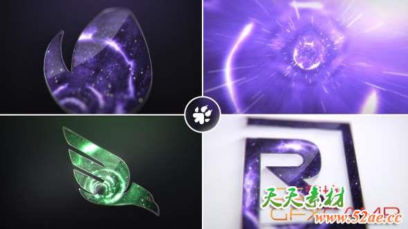 AE模板-时空隧道穿梭扭曲Logo动画 Dimensional Vortex Logo-天天素材网
