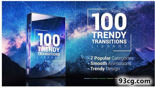 PR模板下载 100组流行通用转场 Trendy Transitions Library