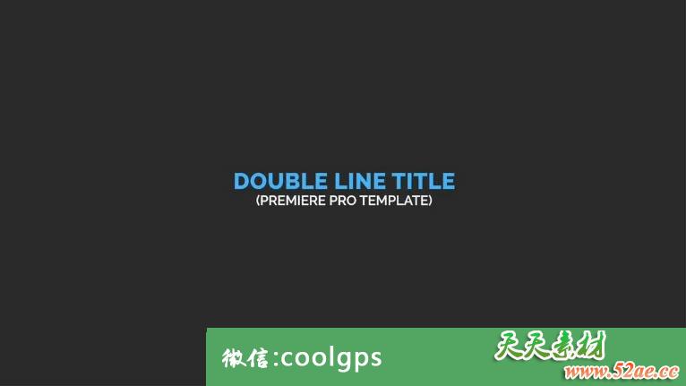 文字标题双线标题动画pr视频模板下载 - Premiere Pro模板-天天素材网