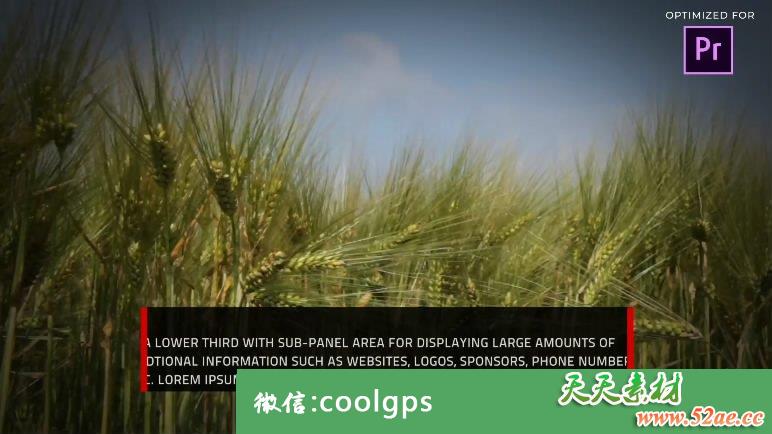 PR模板 简单简洁文字字幕条 PR工程文件下载-天天素材网