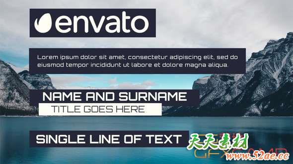 FCPX/Apple Motion模板-简单人名字幕条动画 Simple Lower Third 3-天天素材网