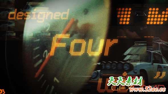 AE模板-赛车视频宣传片头 Start Your Engines Four-天天素材网