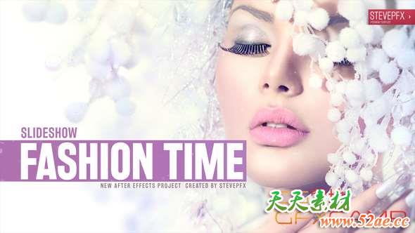 AE模板-时尚视频切割开场 Fashion Time Slideshow-天天素材网
