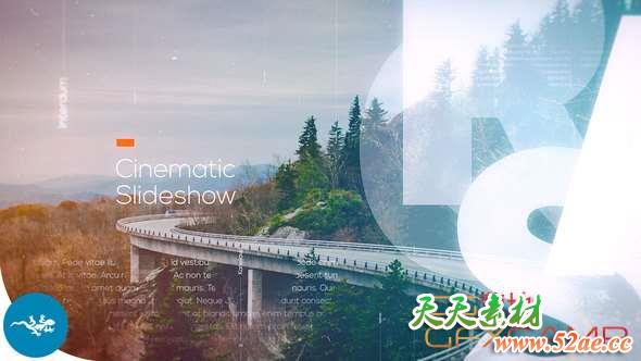 AE模板-大气视差图片开场 Cinematic Slideshow-天天素材网