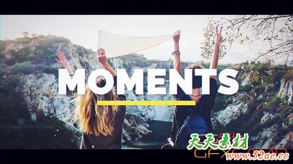 AE模板-旅游图片包装片头 Moments-天天素材网