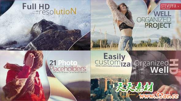 AE模板-优雅旅游幻灯片开场 Elegant Slideshow-天天素材网