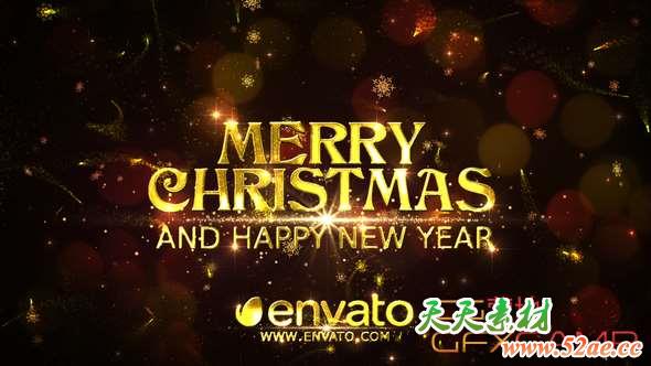 AE模板-欢快圣诞节片头 Christmas Wishes-天天素材网