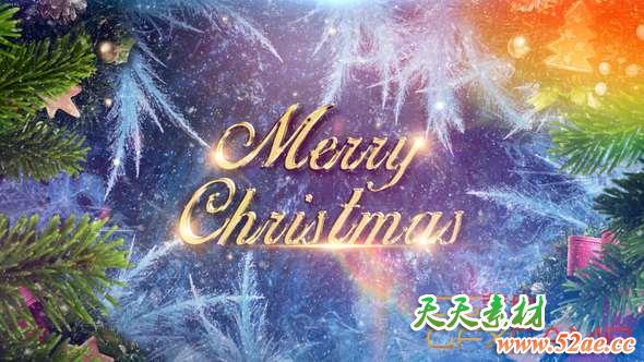 AE模板-圣诞节文字片头动画 Christmas Wishes-天天素材网