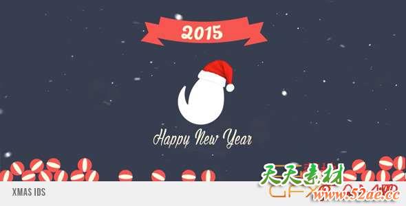 AE模板-扁平化圣诞节Logo动画 Xmas IDs-天天素材网