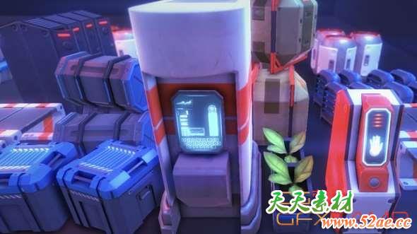 卡通科幻集装箱3D模型 Cubebrush – Sci-Fi Objects BIG Pack-天天素材网