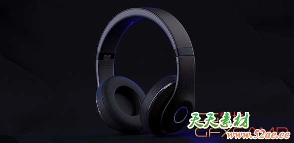 头戴耳机C4D建模教程 Elementza – Headsets 3D modeling in Cinema 4D-天天素材网