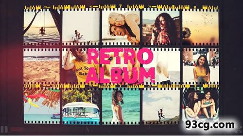 PR模板下载 光晕滤光特效视频模板下载 Retro Album-天天素材网