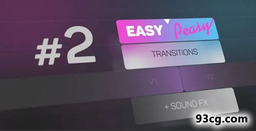 PRmorgt预设模板 简单转场视频模板下载 Easy Peasy Transitions-天天素材网