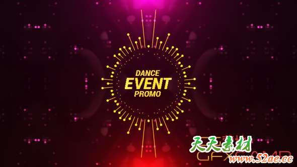 AE模板-音乐聚会排队宣传开场 Dance Event Promo-天天素材网