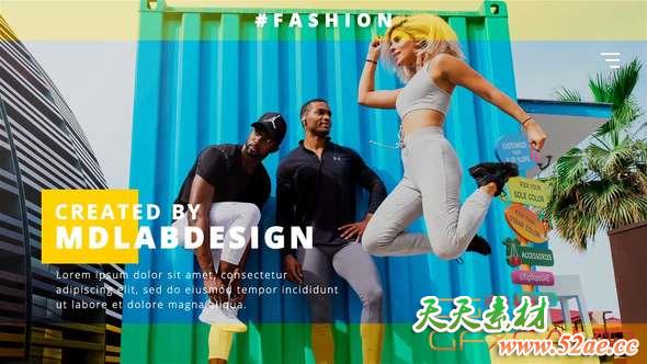 AE模板-时尚图片包装开场 Fashion Slideshow-天天素材网