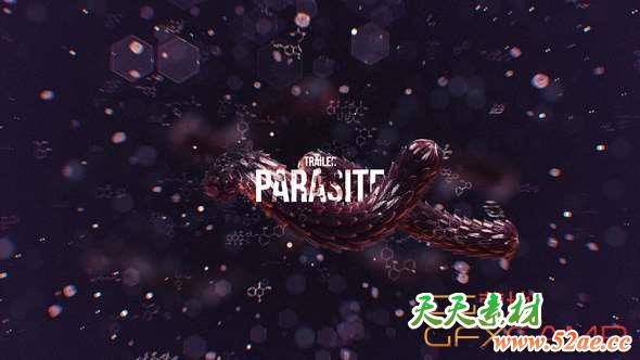 AE模板-悬疑惊悚视频宣传片头 Parasite Trailer-天天素材网