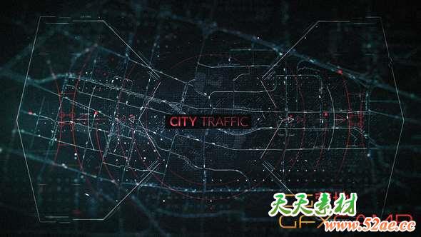 AE模板-科技感城市交通宣传片头 City Traffic Trailer-天天素材网