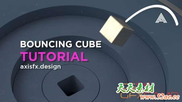 弹跳方块C4D动画教程 Cinema 4D – Bouncing Cube Animation Tutorial-天天素材网