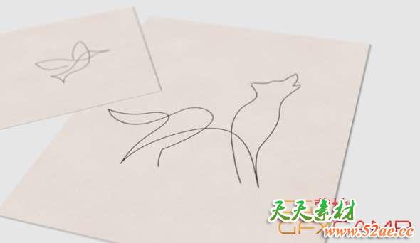 线条生长动画AE教程 After Effects – Easy Line Drawing Animation Tutorial-天天素材网