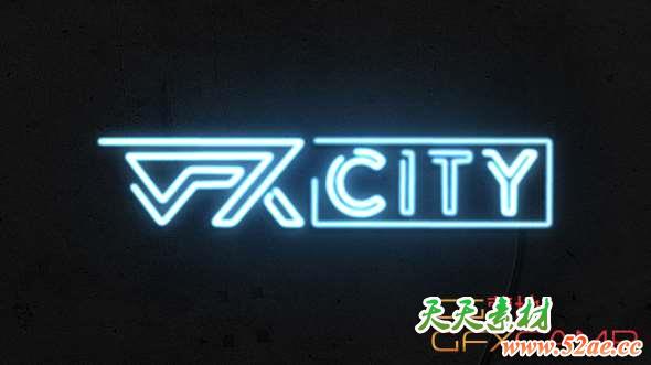 霓虹灯文字Logo动画AE教程 After Effects – How to Turn any Logo or Text into Neon Art Tutorial-天天素材网