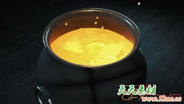 沸腾液体动画C4D教程(含工程) Cinema 4D – How to Create a Boiling Liquid Effect Tutorial-天天素材网