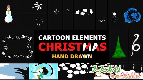 Cartoon Christmas Elements And Transitions