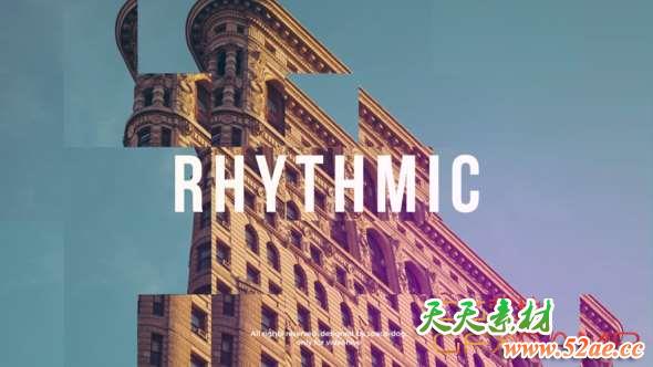 FCPX+Apple Motion模板-图片视频文字快闪片头 Rhythmic Intro-天天素材网