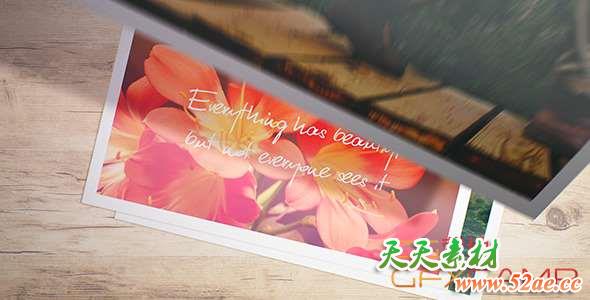 AE模板-照片相册掉落片头 Slideshow-天天素材网