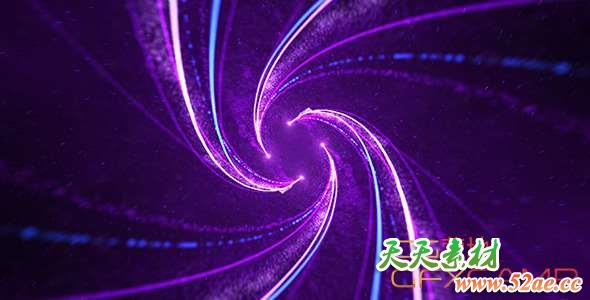AE模板-漂亮粒子线条螺旋环绕Logo动画 Particle Spiral Logo-天天素材网