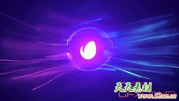 AE模板-优雅粒子光线Logo动画 Clean Streaks Logo Reveal-天天素材网