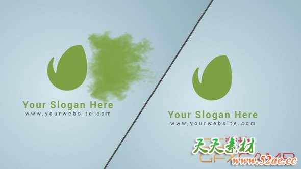 AE模板-烟雾消散Logo动画 Simple Smoke Logo Reveal-天天素材网