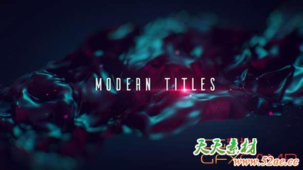 AE模板-大气现代文字标题宣传片头 Modern Titles-天天素材网