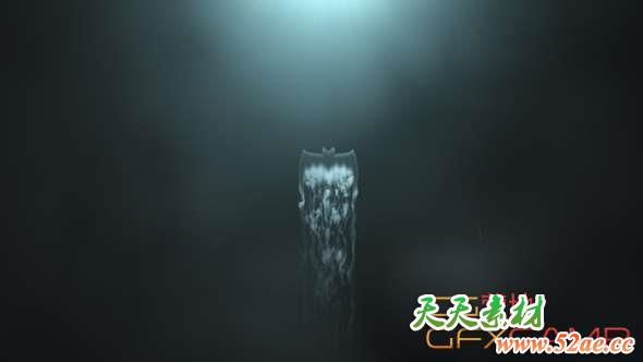 AE模板-火焰蝙蝠Logo动画 Bat Logo Reveal-天天素材网