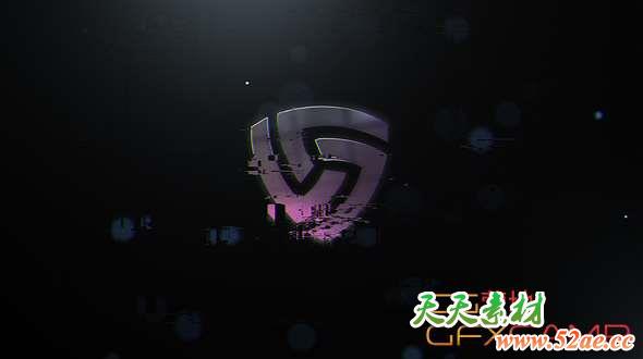 AE模板-惊悚悬疑宣传片头 Static Logo Reveal-天天素材网