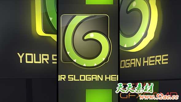 AE模板-三维大气方块Logo动画 Cinematic Logo Reveal-天天素材网