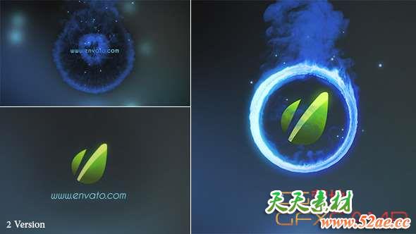 AE模板-火焰光环Logo动画 Fire Ring Logo Reveal-天天素材网