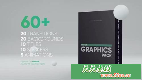 PR模板下载 动感动态图标制作视频模板下载Motion Graphics Pack
