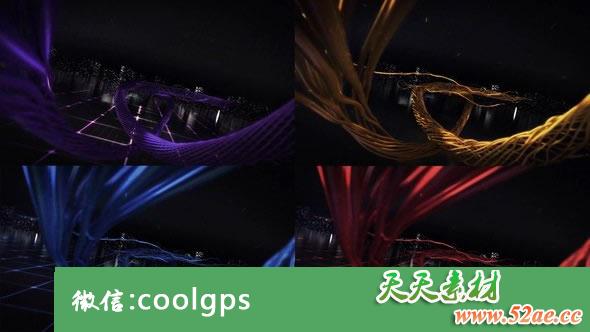 PR模板数字波纹波浪机器LOGO标志展示 Digital Wire Ribbon Logo-天天素材网