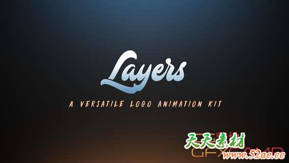 AE模板-分层飞入动画工具包 Layers Logo Animation Kit-天天素材网