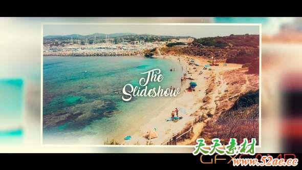 AE模板-旅游照片相册幻灯片开场 Slideshow-天天素材网