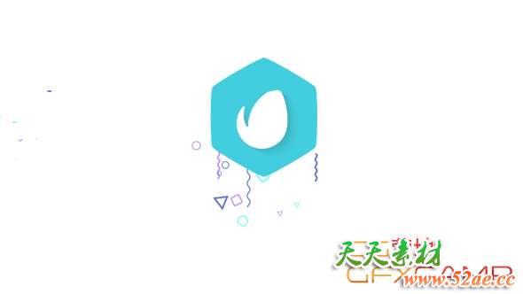 AE模板-彩色图形元素Logo动画 Colorful Impact Logo Reveal-天天素材网