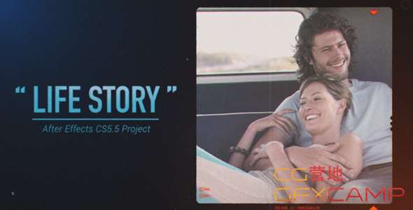 AE模板-生活照片记录相册片头 Life Story-天天素材网