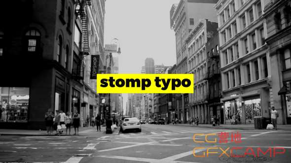AE模板-快闪视频文字片头 Stomp Typo Opener-天天素材网