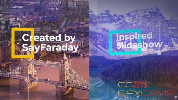 AE模板-图形遮罩幻灯片开场 Inspired Slideshow-天天素材网