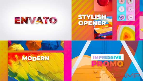 AE模板-文字图片快节奏快闪片头 Trendy Opener-天天素材网