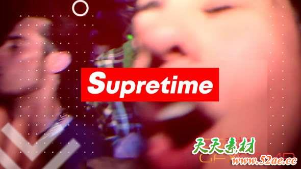 AE模板-动感视频宣传开场 Supretime-天天素材网
