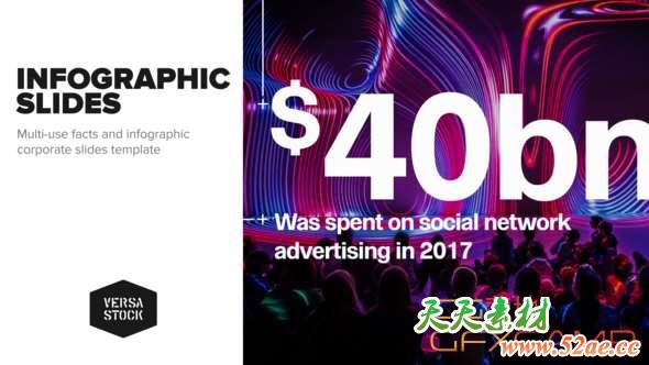 AE模板-数据信息文字商务包装宣传 Corporate Infographic Slides-天天素材网