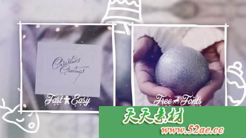 PR模板 圣诞节日祝福电子相册视频模板下载Christmas Slideshow