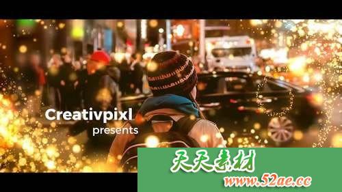 PR模板 唯美粒子视频特效幻灯片电子相册Premiere Pro模板-天天素材网