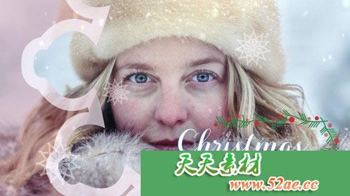 PR模板 圣诞节幻灯片电子相册首映视频模板-天天素材网